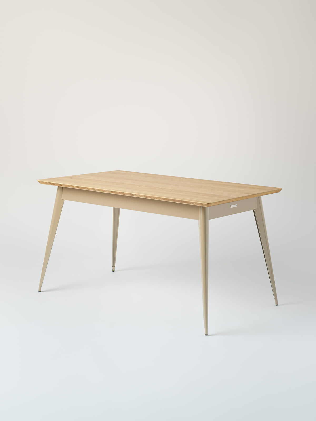 55 140x80 / natural oak top Table - Grey Beige