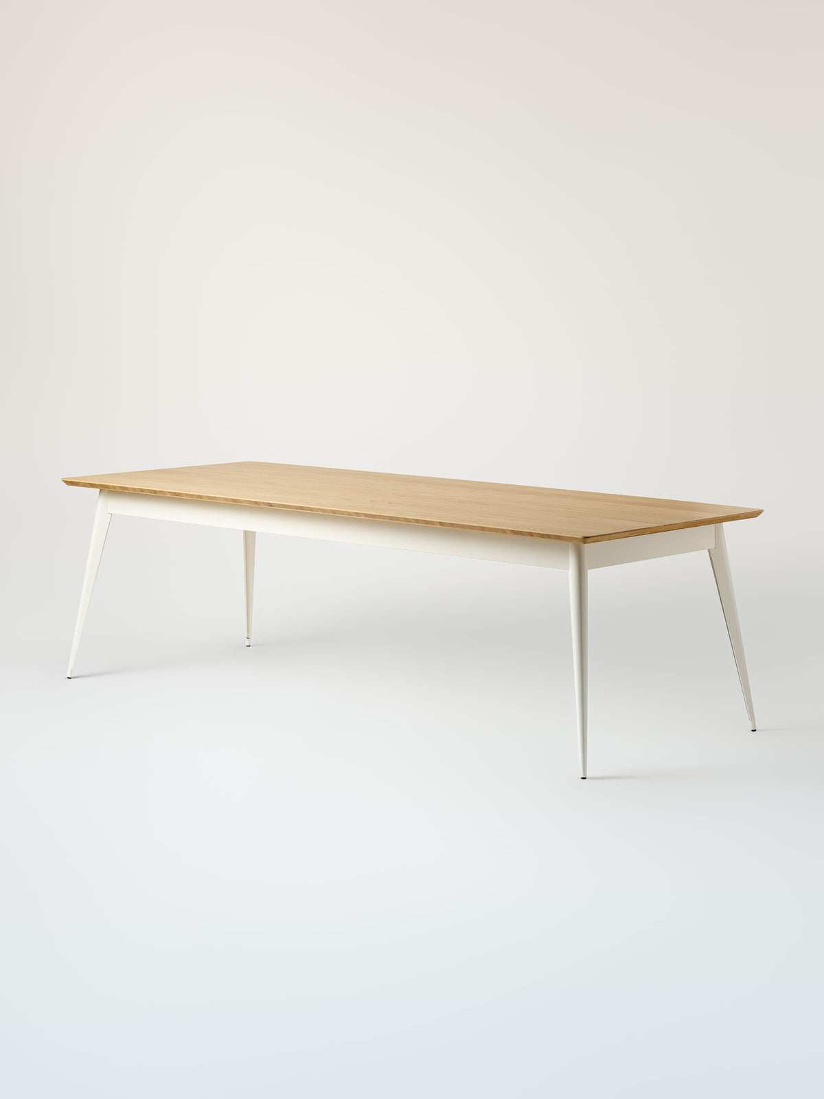 55 240x100 / natural oak top Table - Pure White