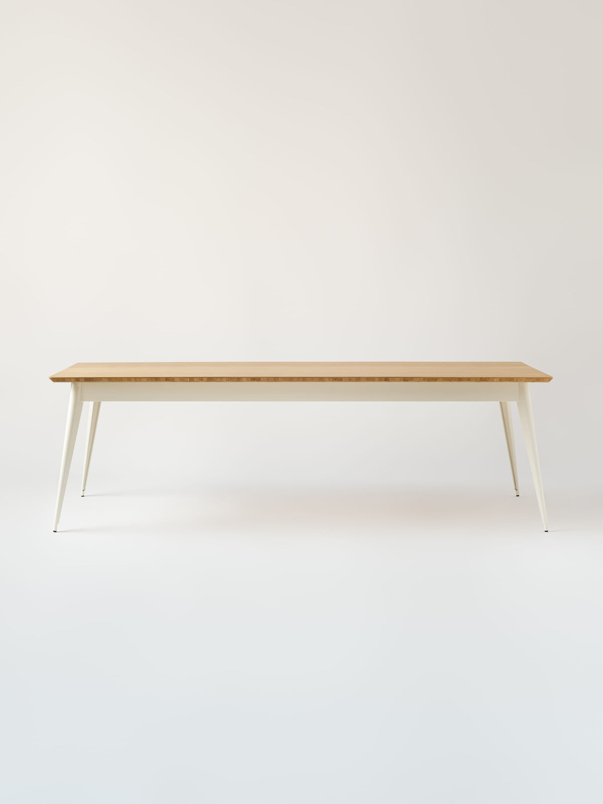 55 240x100 / natural oak top Table - Pure White