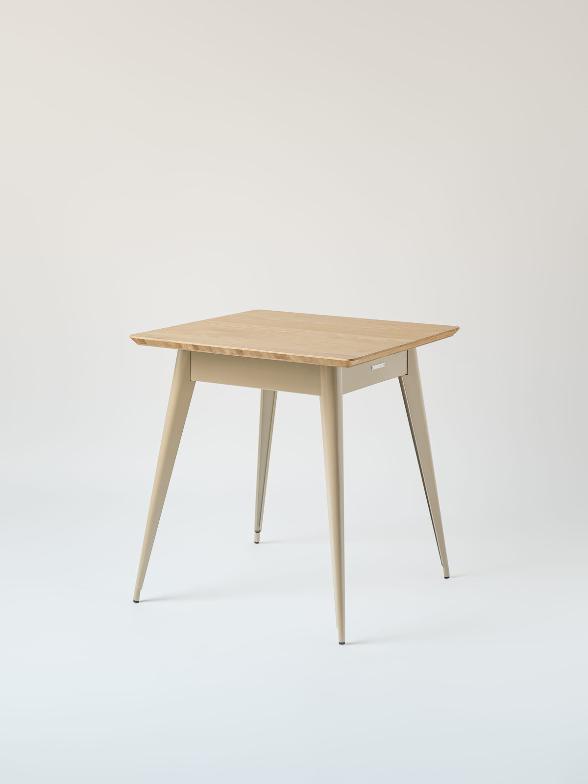 55 70x70 / natural oak top Café Table - Grey Beige