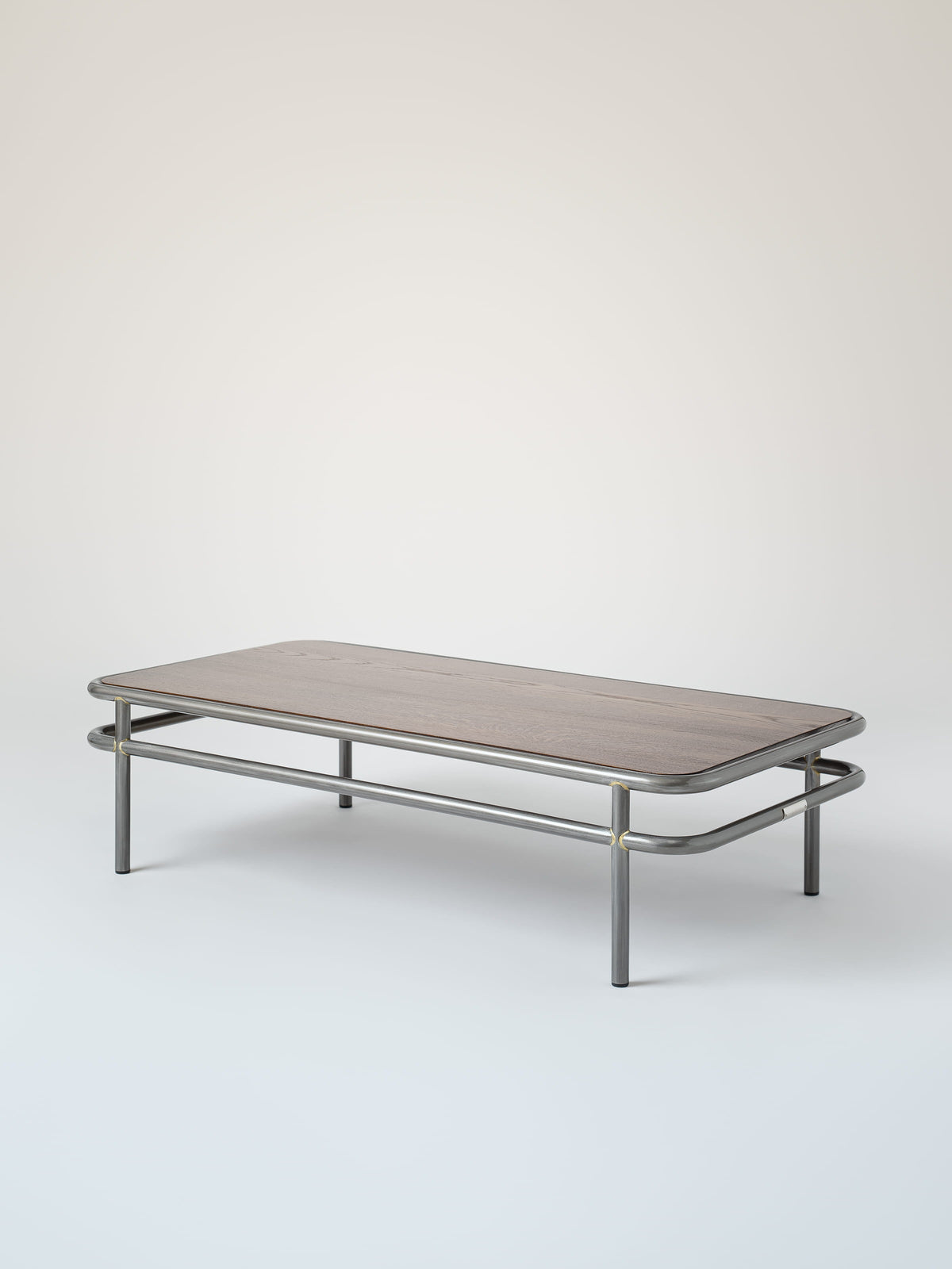 UD 120x60 / walnut-stained oak top Coffee Table - Raw Varnished
