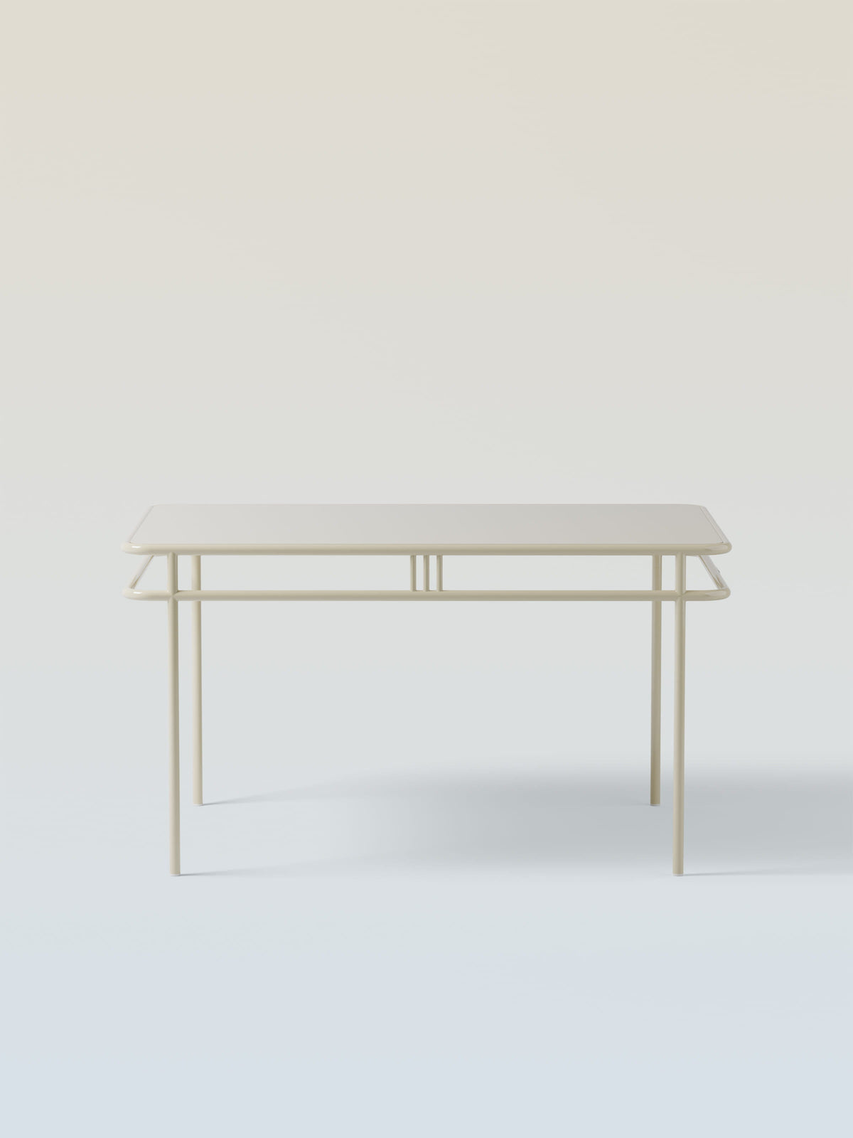 UD 140x90 / metal top Table - Pearly White