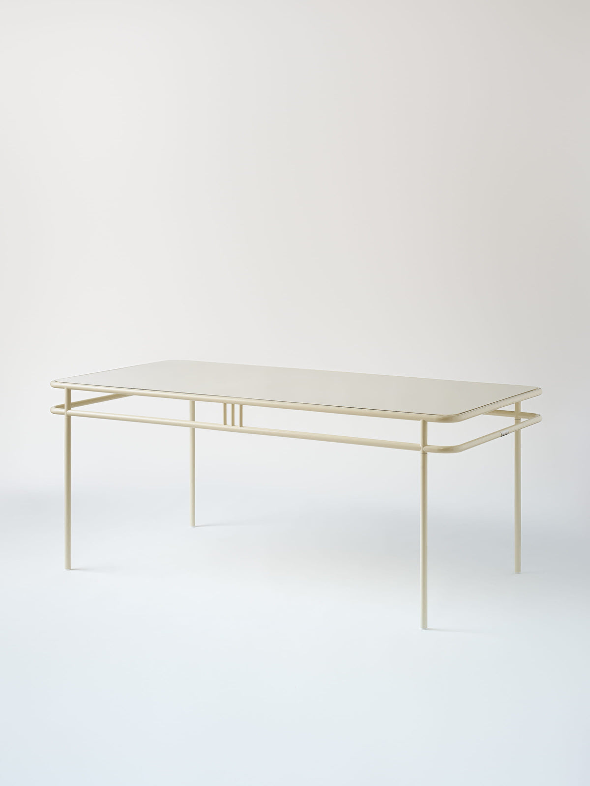 UD 180x90 / metal top Table - Pearly White