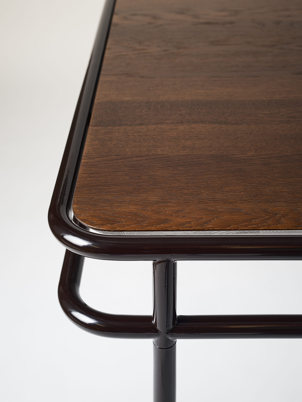 UD 180x90 / walnut-stained oak top Table - Brown Black