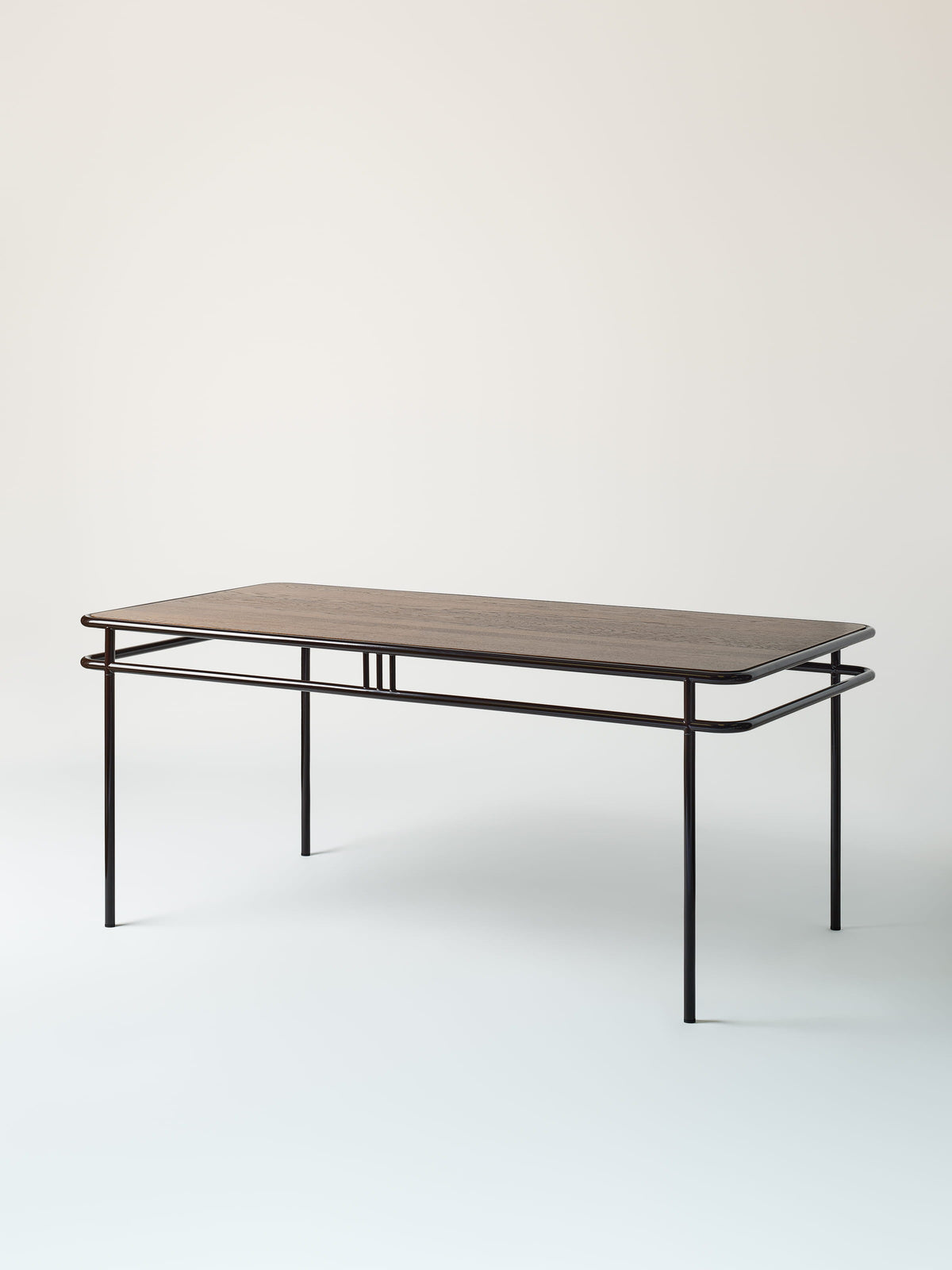 UD 180x90 / walnut-stained oak top Table - Brown Black