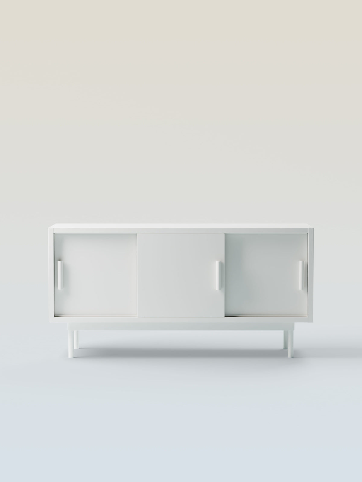3-Sliding-Door Sideboard - Pure White