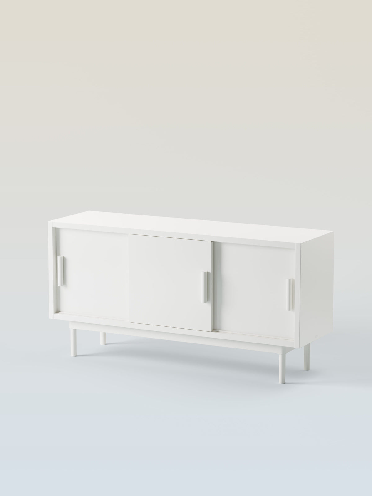 3-Sliding-Door Sideboard - Pure White