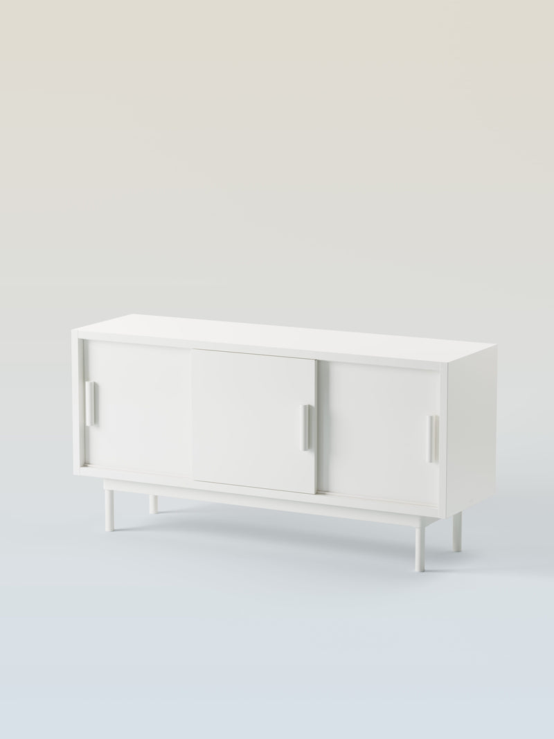 3-Sliding-Door Sideboard - Pure White
