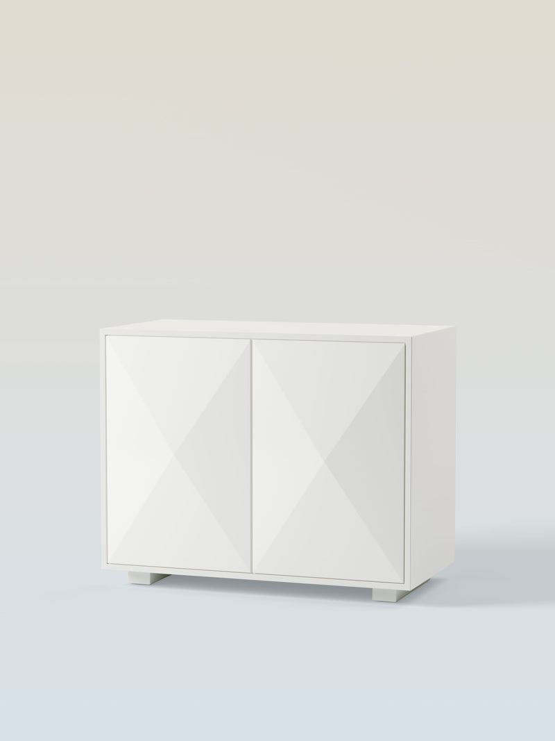 Diamond 2-Door Locker - Pure White