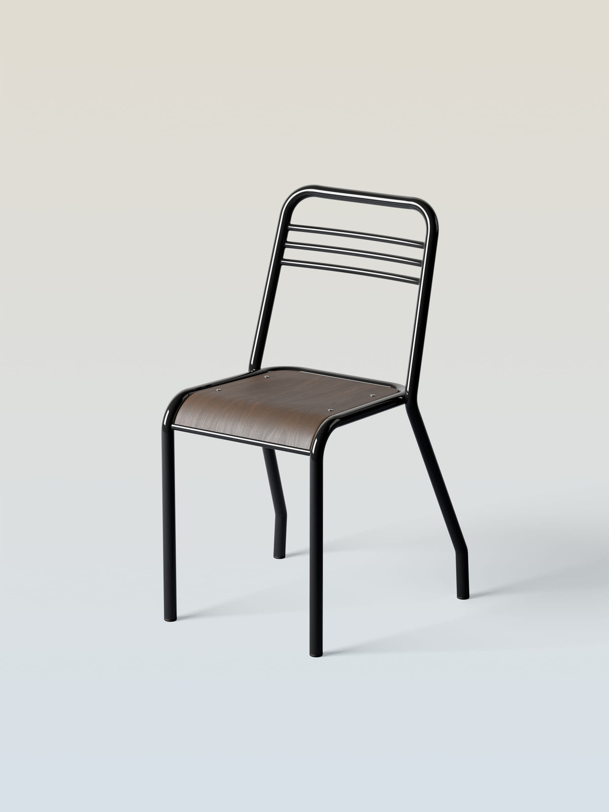 UD wood seat Chair - Dark Black
