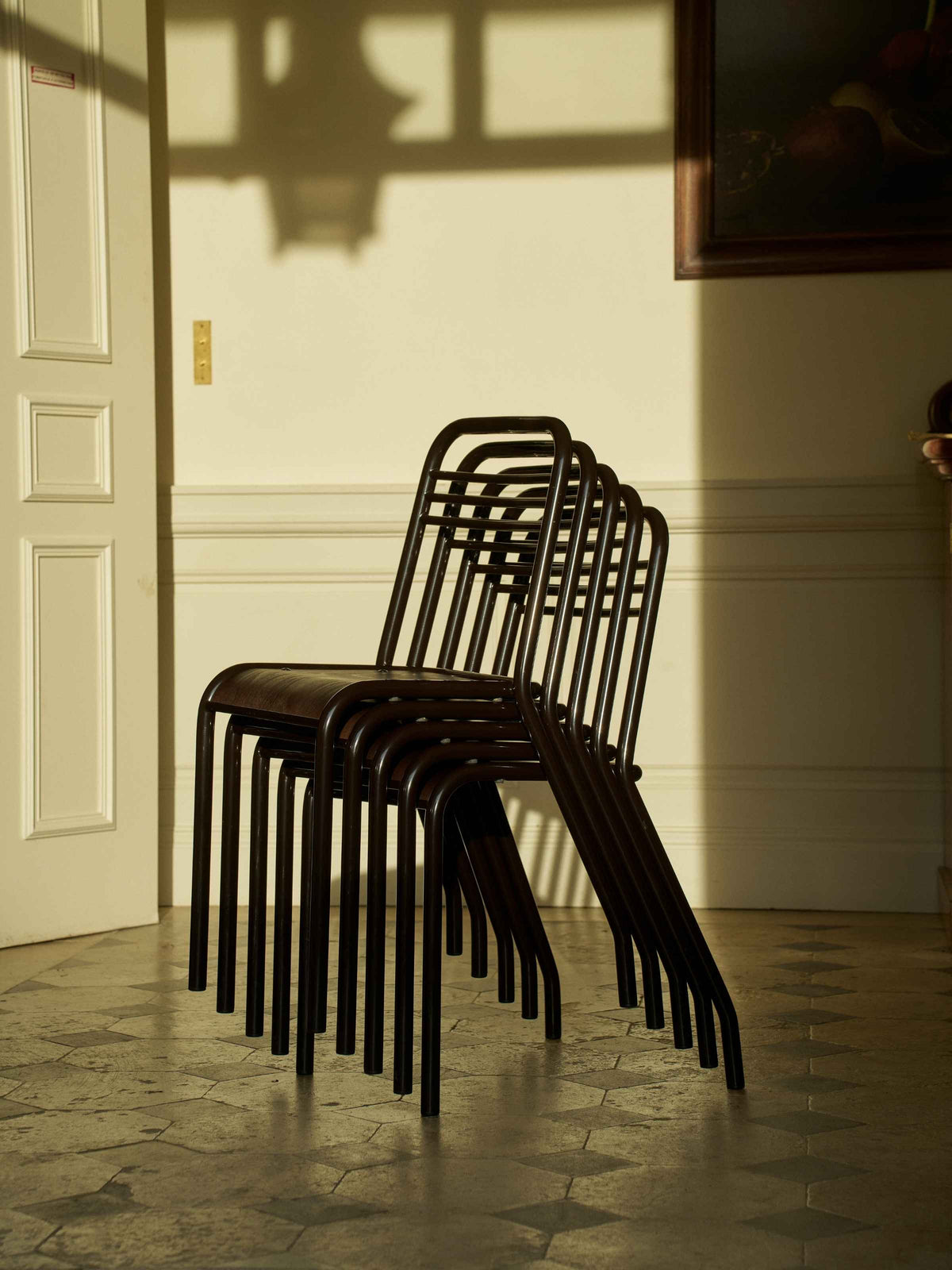 UD wood seat Chair - Brown Black