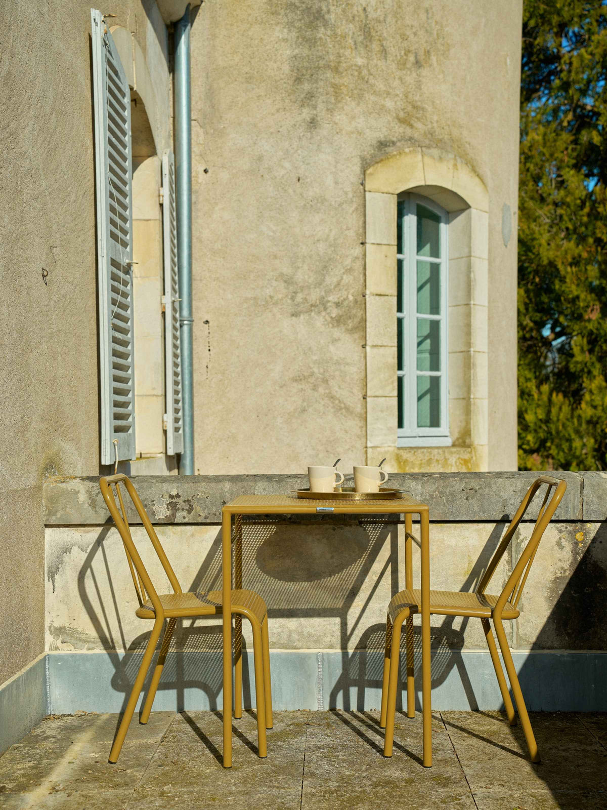 Tressée 60x60 Café Table - Brown Green