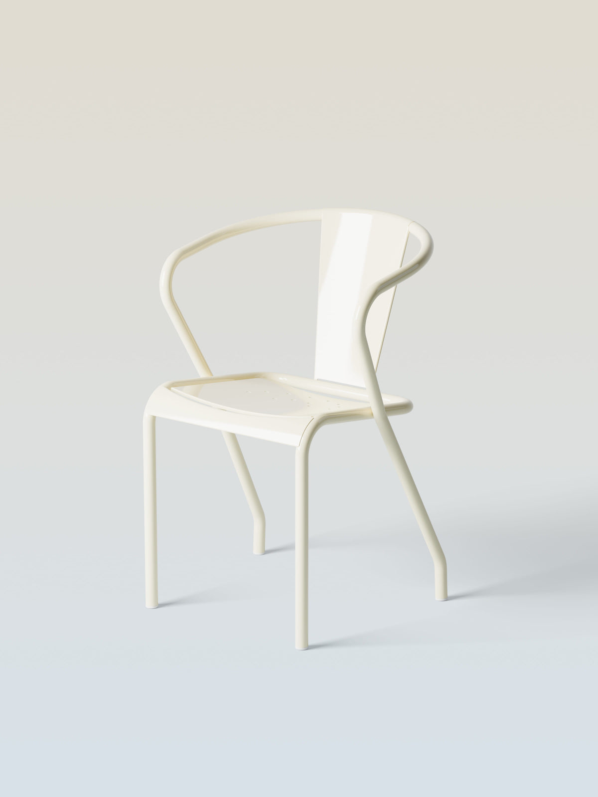 UD solid seat Armchair - Pearly White