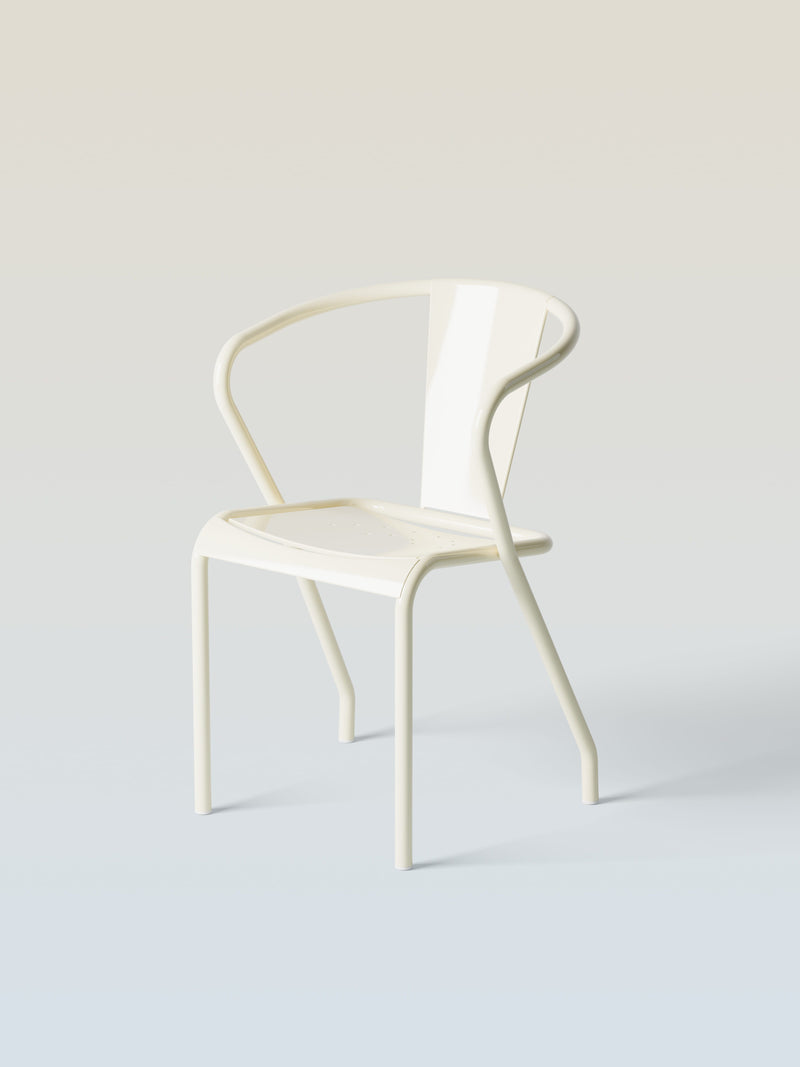 UD solid seat Armchair - Pearly White