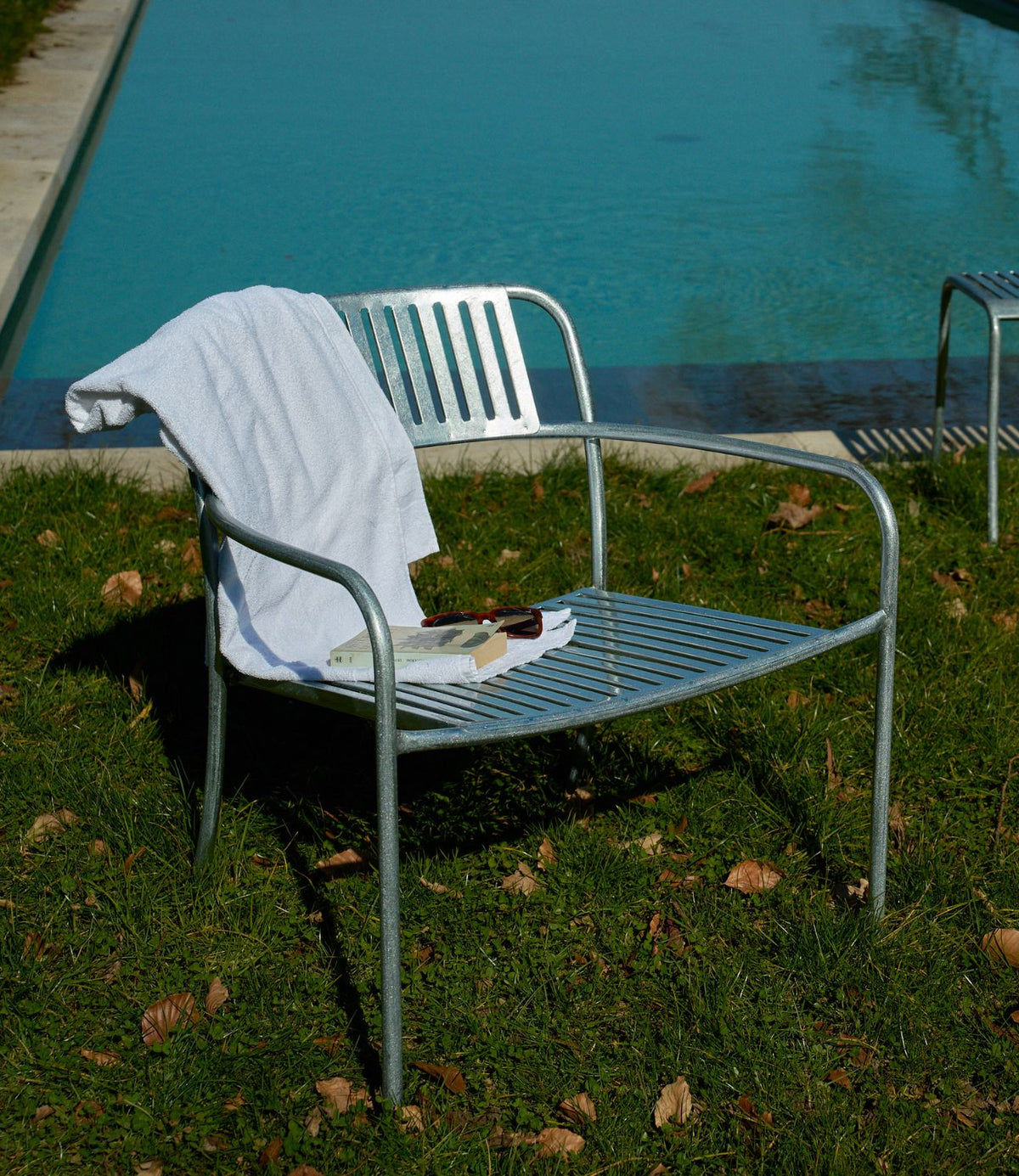 Patio Lounge Armchair - Galvanized Varnished