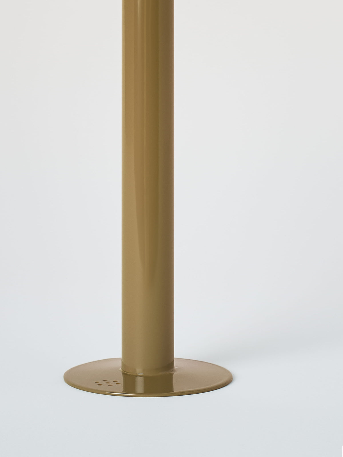 Large Candle Holder with Beeswax Candle - Brown Green