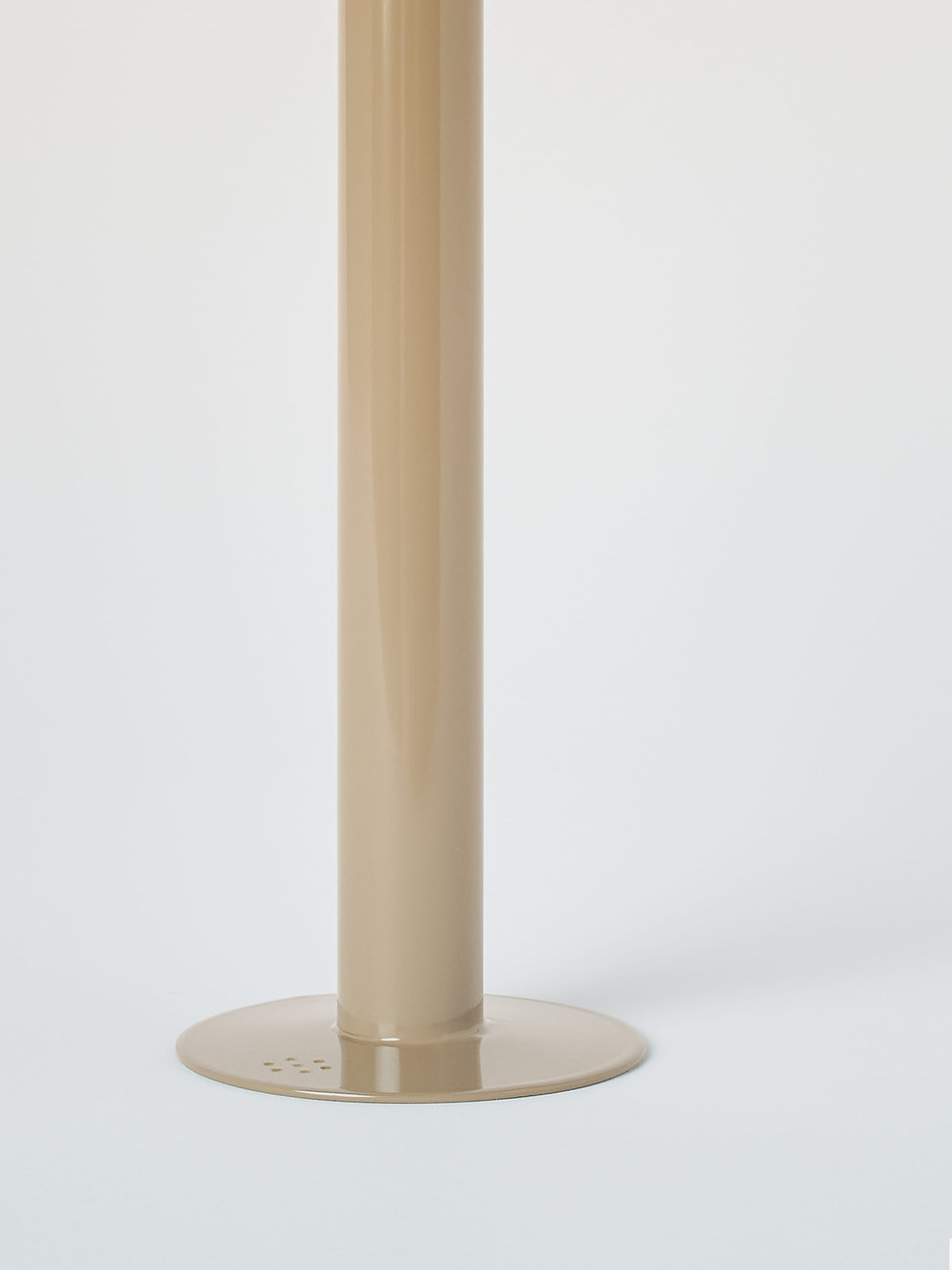 Large Candle Holder with Beeswax Candle - Grey Beige