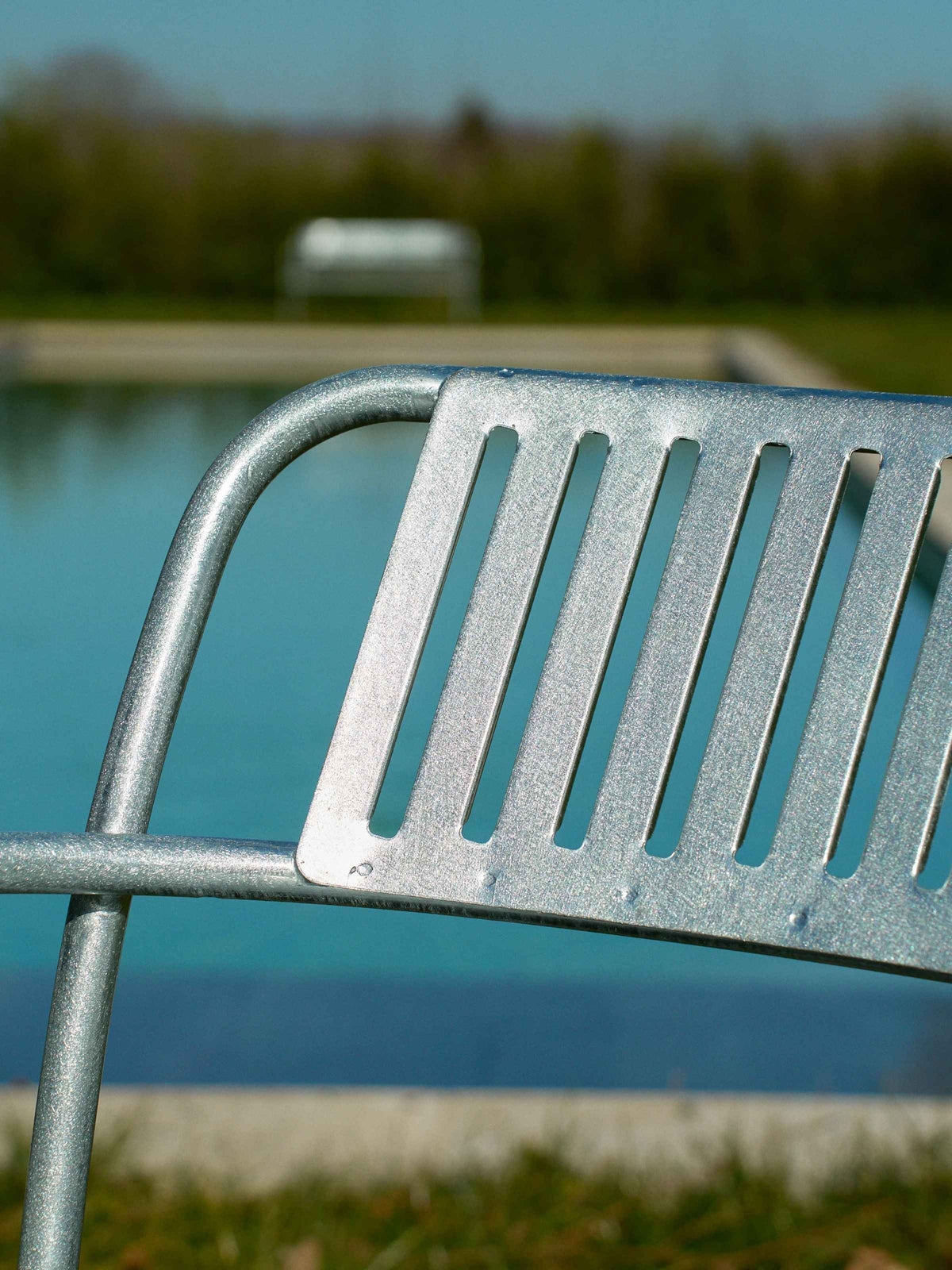Patio Lounge Armchair - Galvanized Varnished
