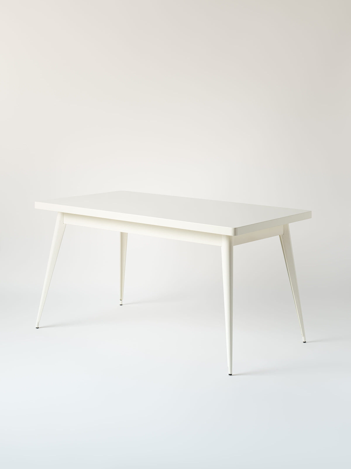55 140x80 / metal top Table - Pure White