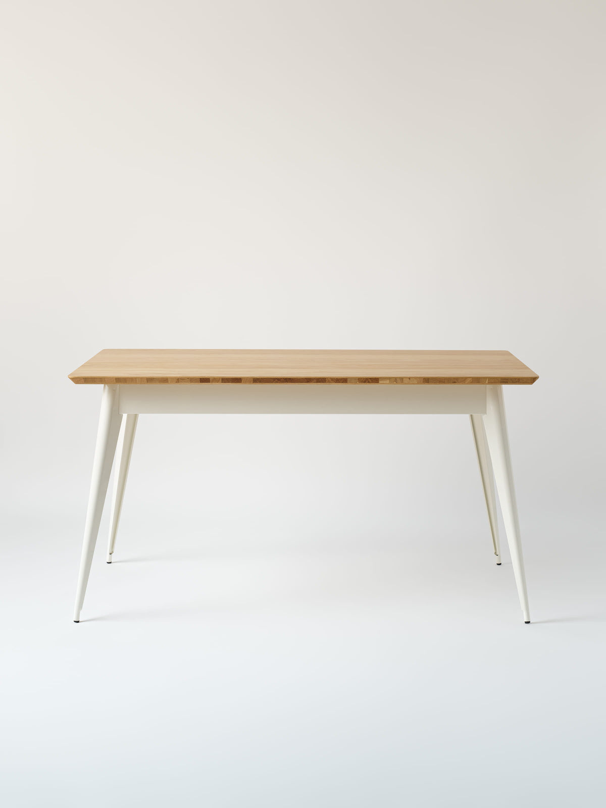 55 140x80 / natural oak top Table - Raw Varnished