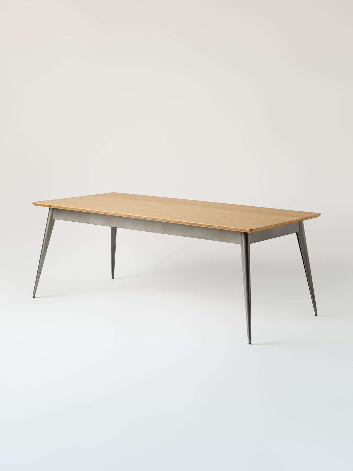 55 200x95 / natural oak top Table - Raw Varnished