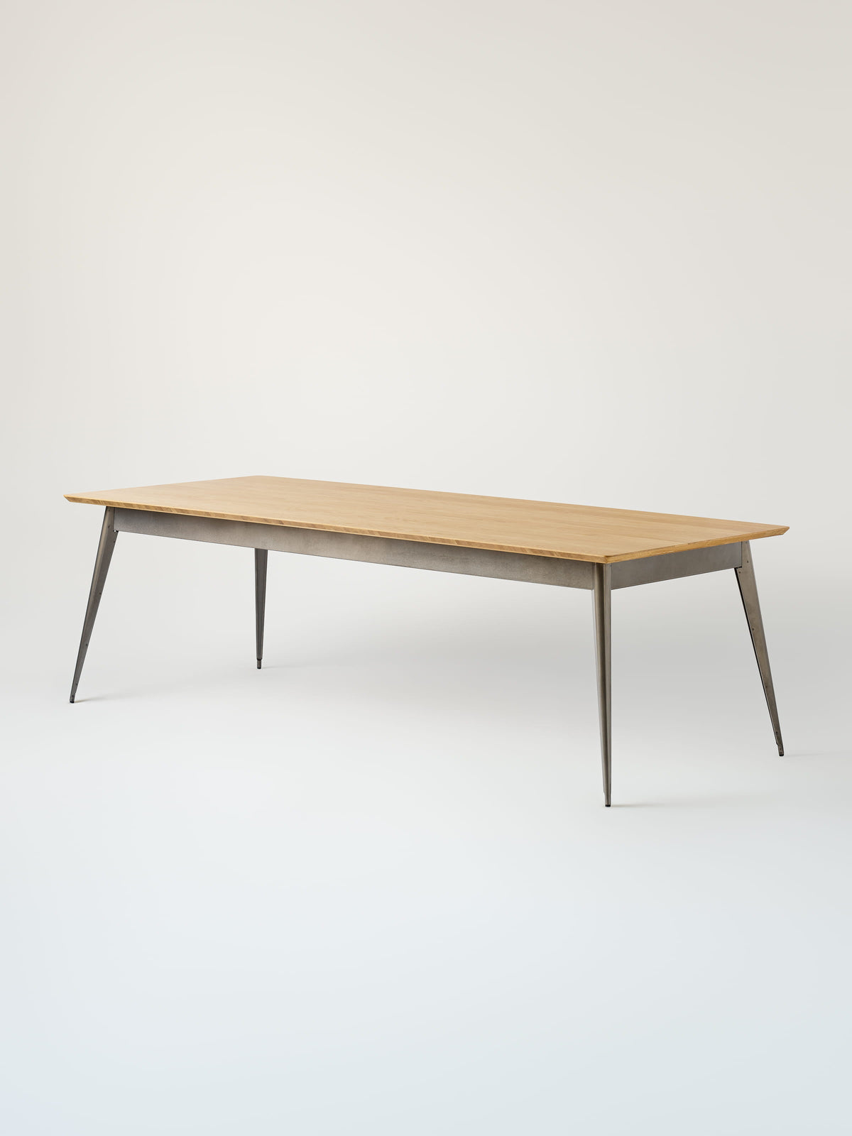 55 240x100 / natural oak top Table - Raw Varnished