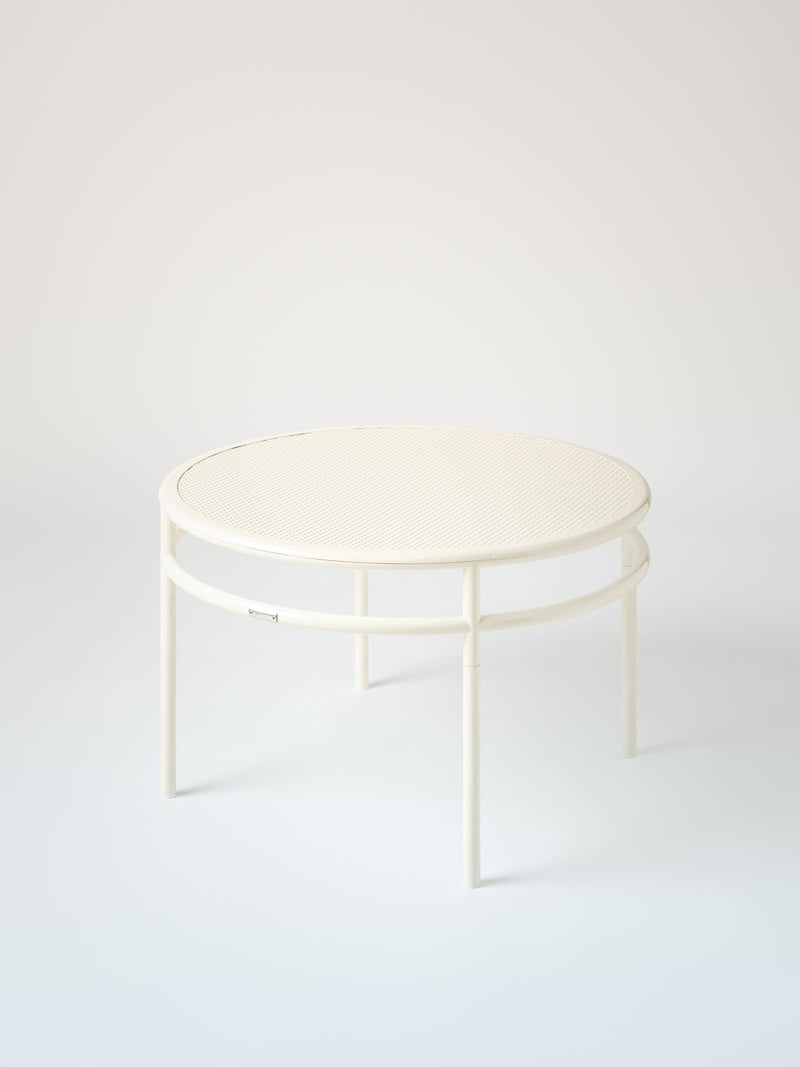 Tressée Ø80 Coffee Table - Pearly White