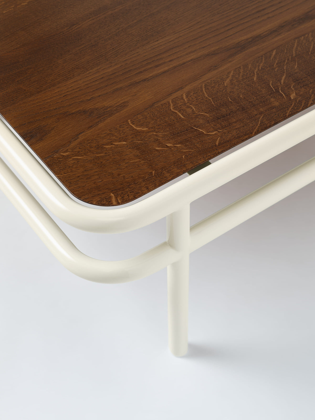 UD 120x60 / walnut-stained oak top Coffee Table - Raw Varnished