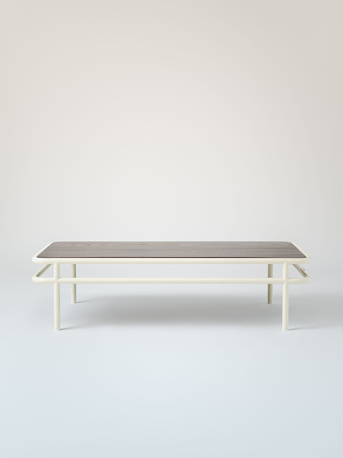 UD 120x60 / walnut-stained oak top Coffee Table - Dark Black