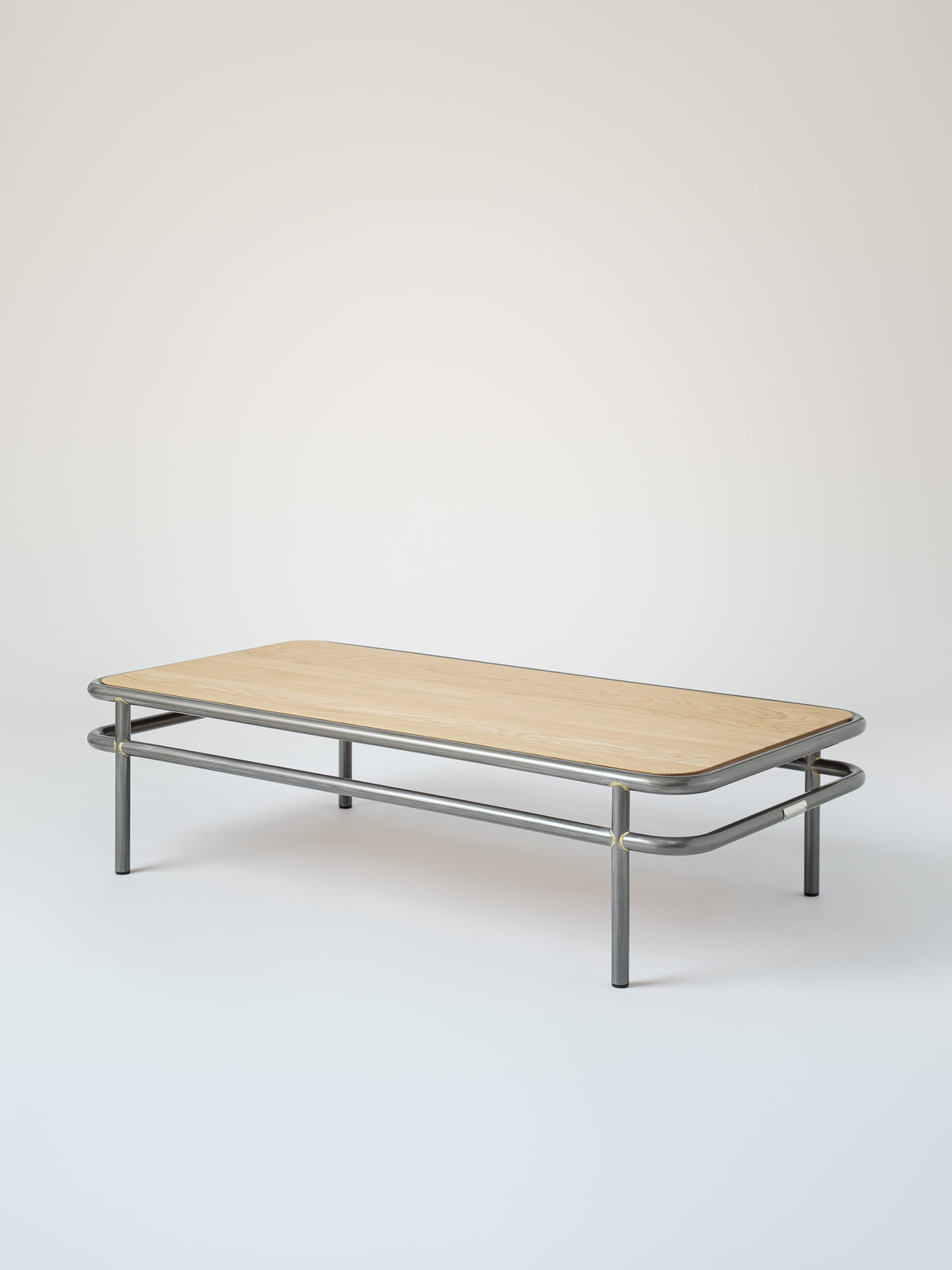 UD 120x60 / natural oak top Coffee Table - Raw Varnished