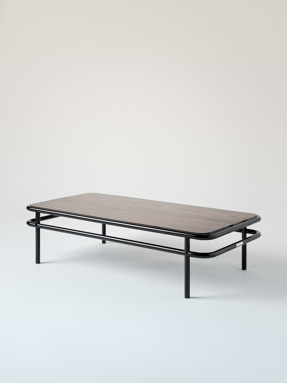 UD 120x60 / walnut-stained oak top Coffee Table - Dark Black