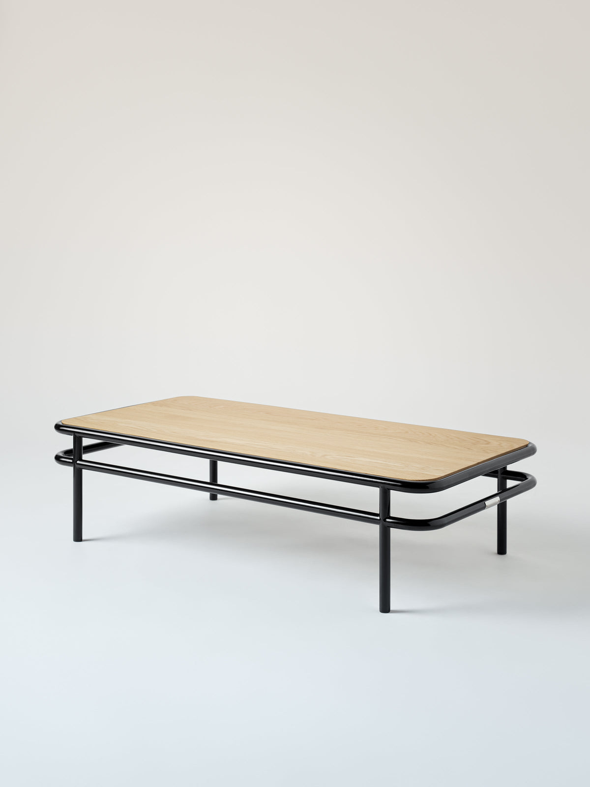 UD 120x60 / natural oak top Coffee Table - Dark Black