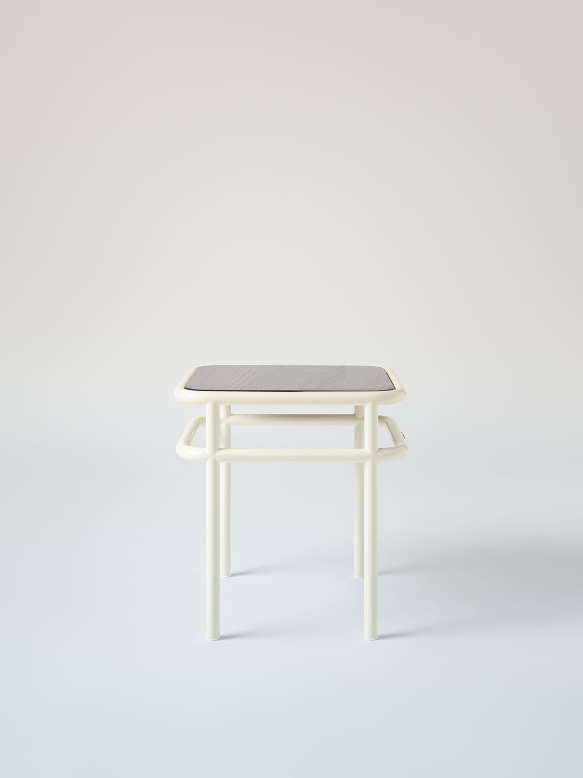 UD / walnut-stained oak top Side Table - Brown Black