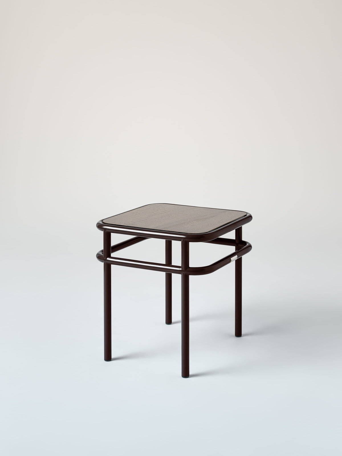 UD / walnut-stained oak top Side Table - Brown Black