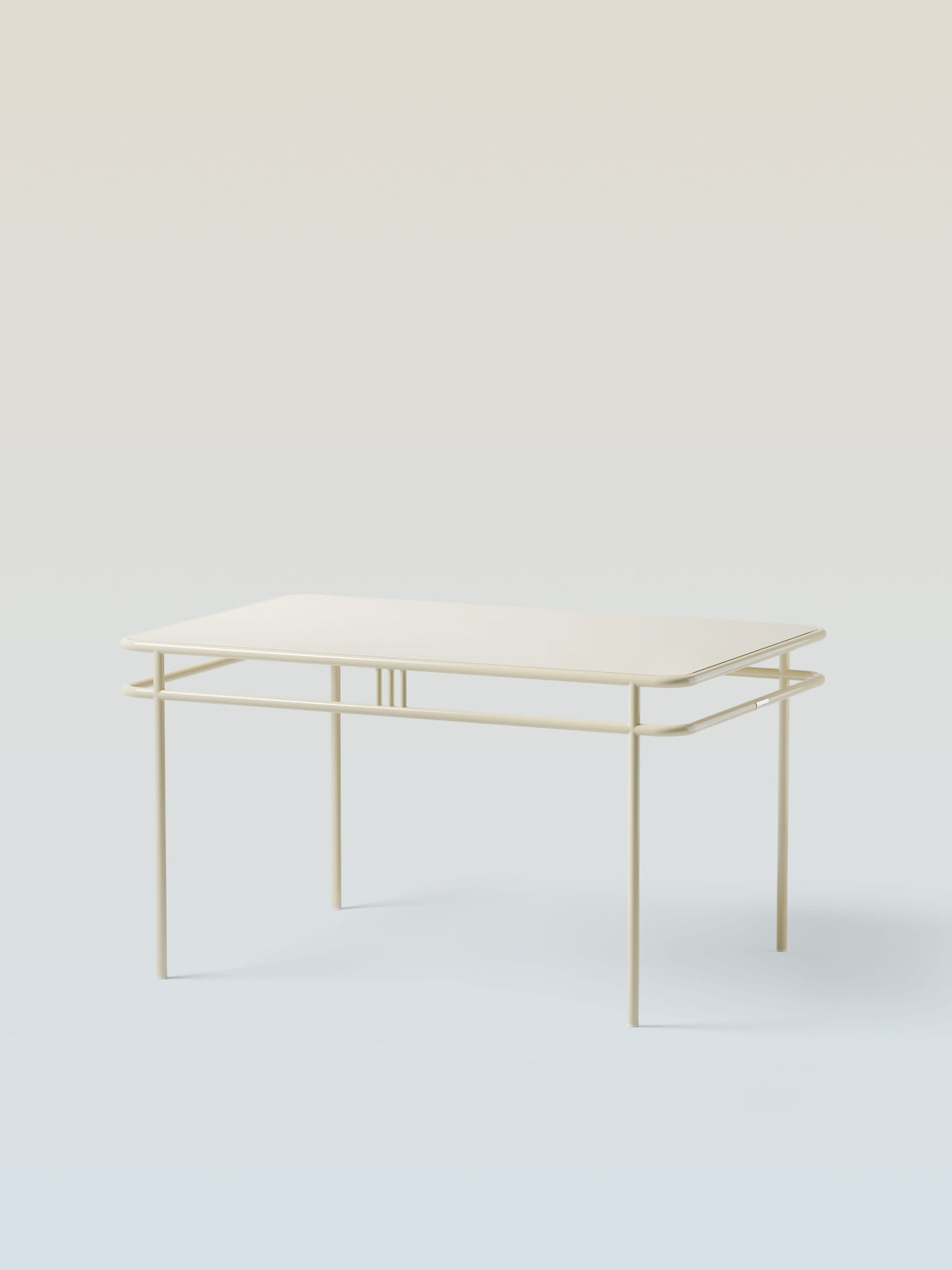 UD 140x90 / metal top Table - Pearly White