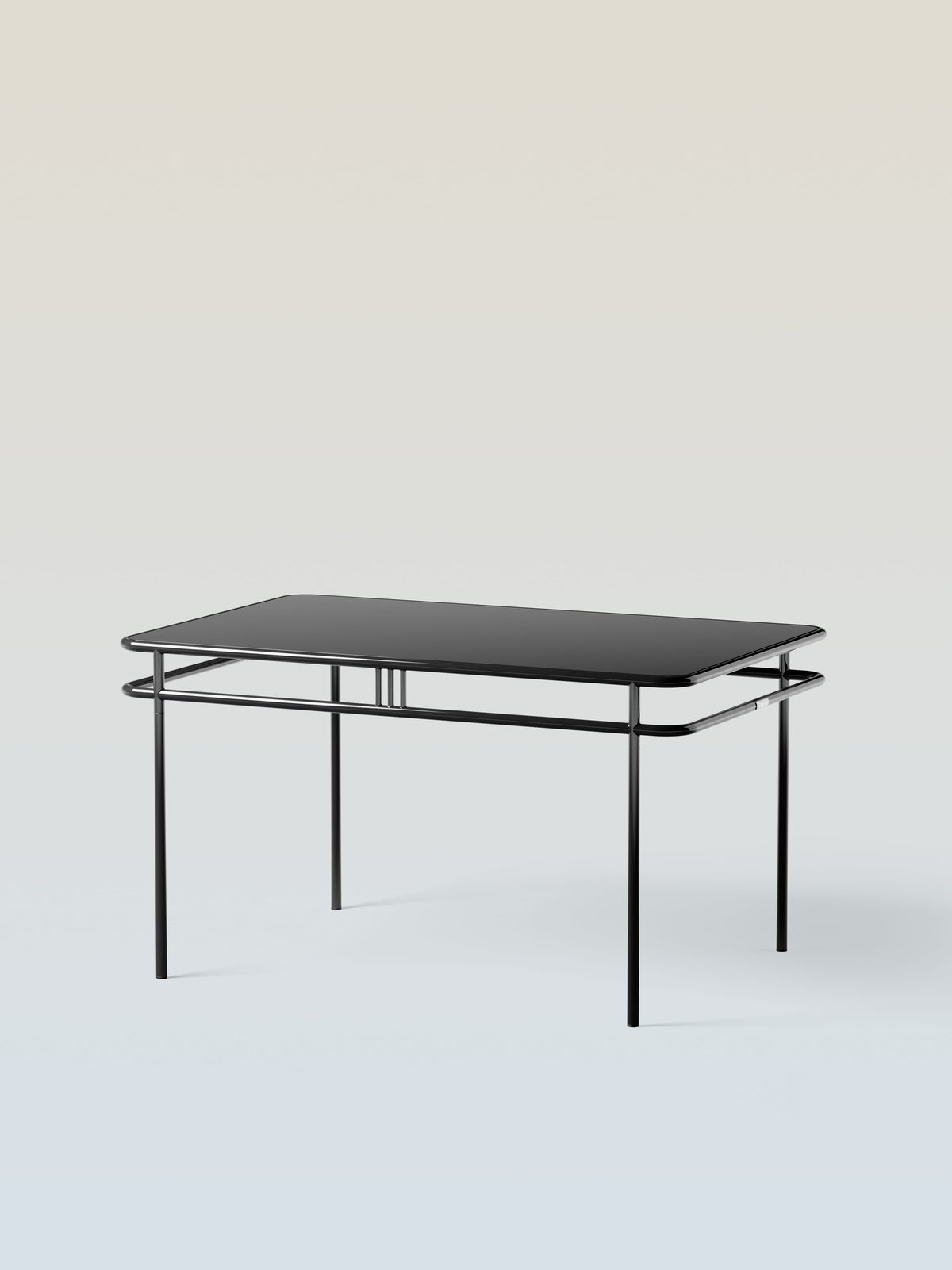 UD 140x90 / metal top Table - Dark Black