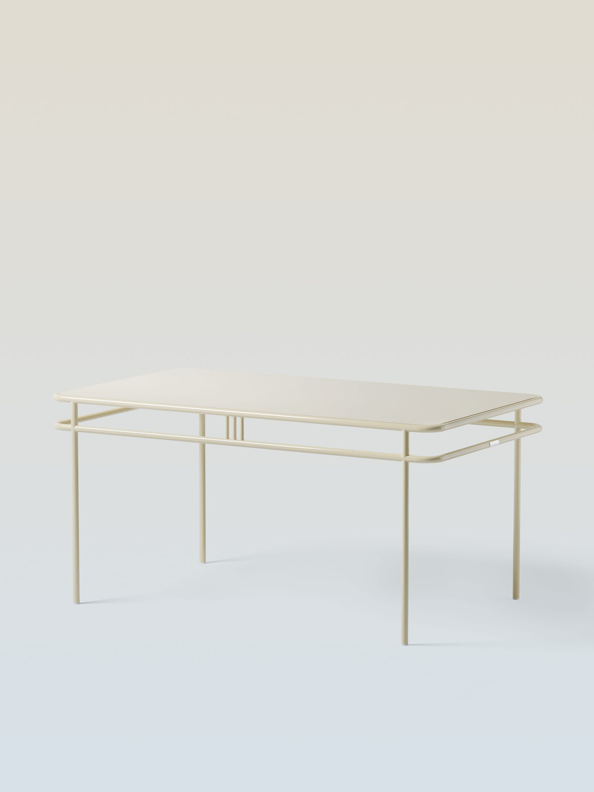 UD 160x90 / metal top Table - Pearly White