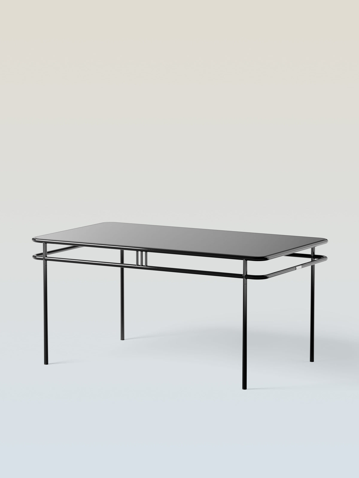 UD 160x90 / metal top Table - Dark Black