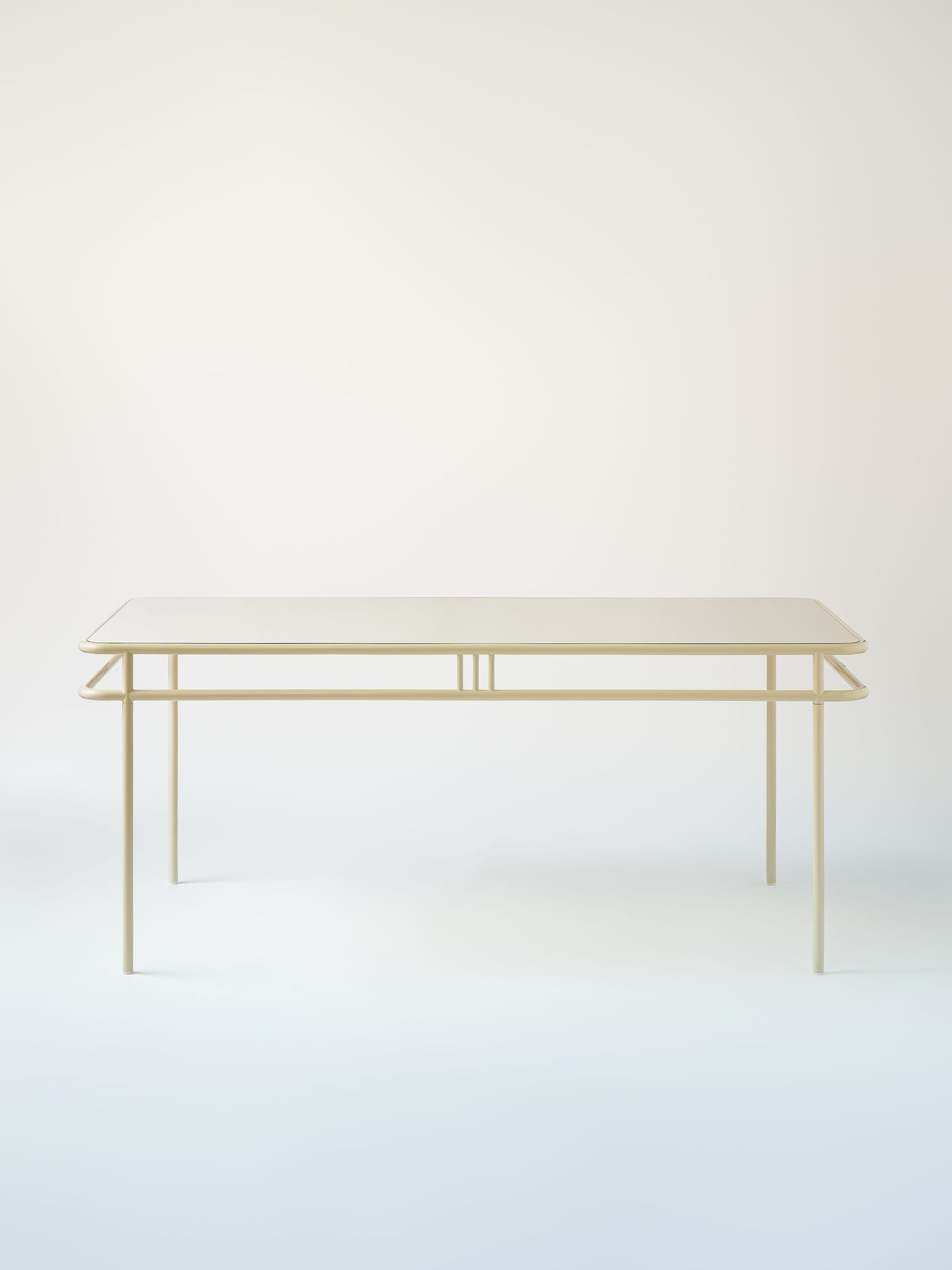 UD 180x90 / metal top Table - Pearly White