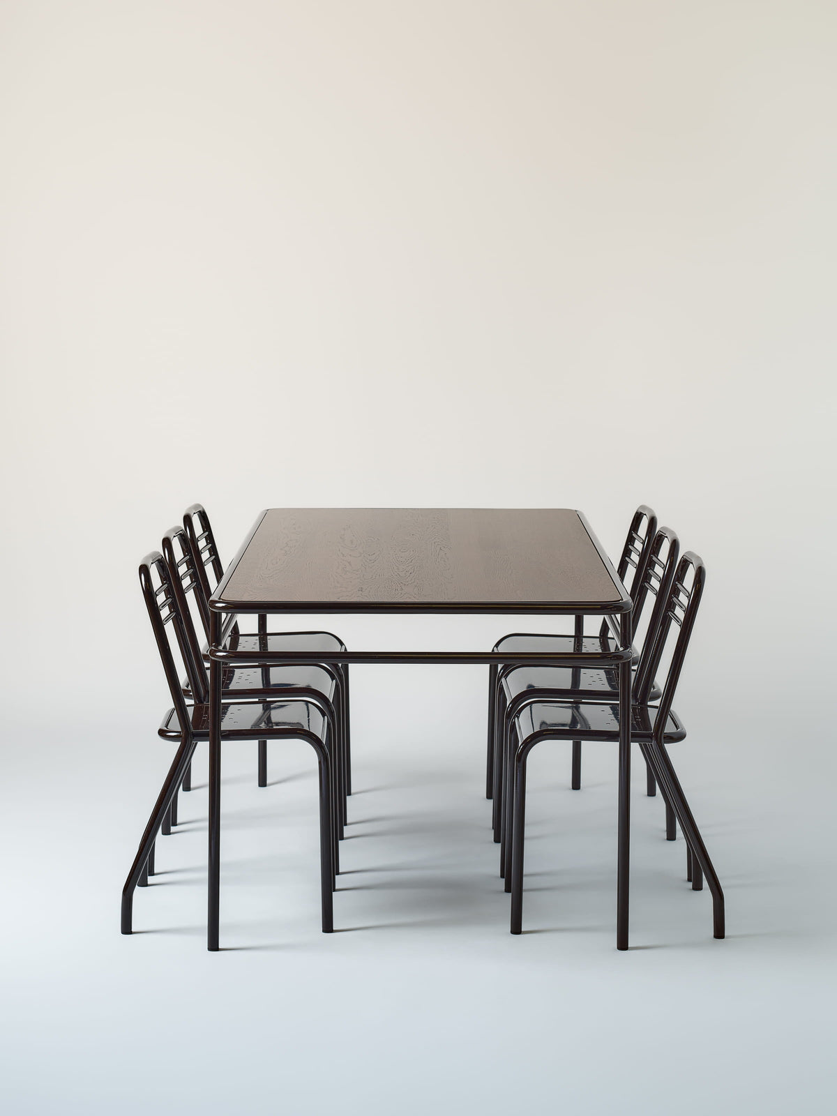 UD 180x90 / walnut-stained oak top Table - Brown Black