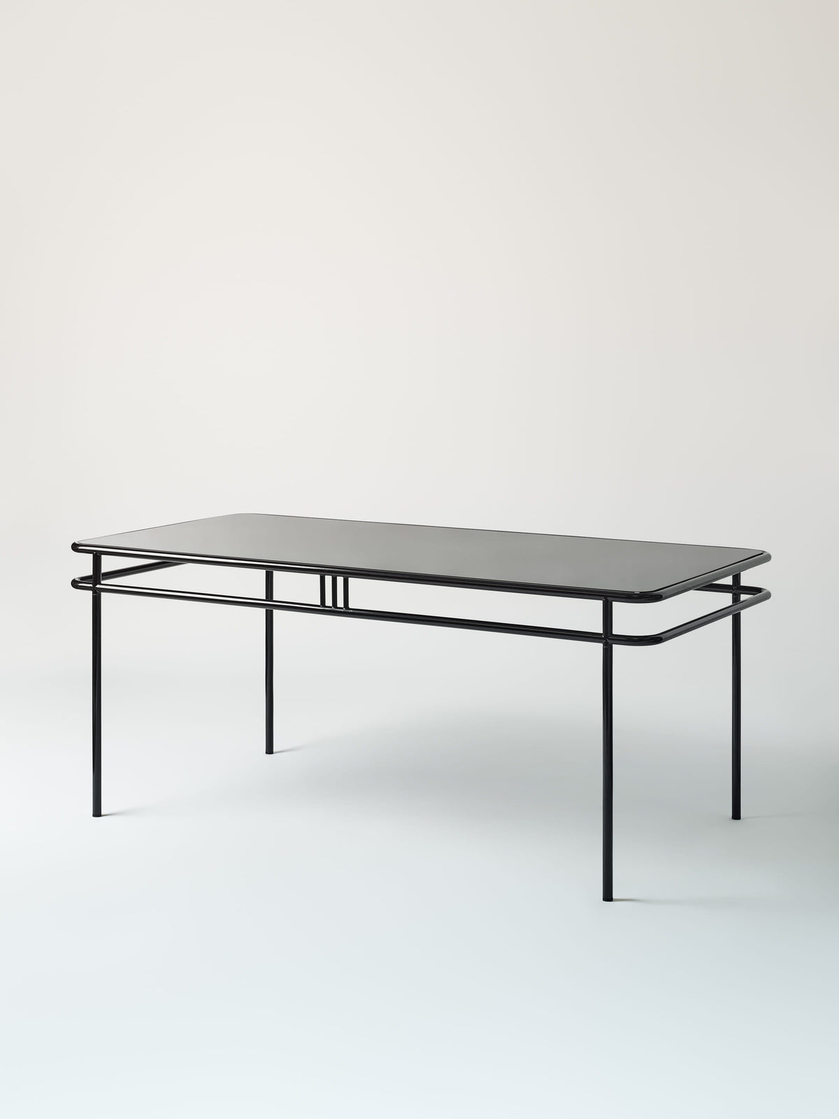UD 180x90 / metal top Table - Brown Black