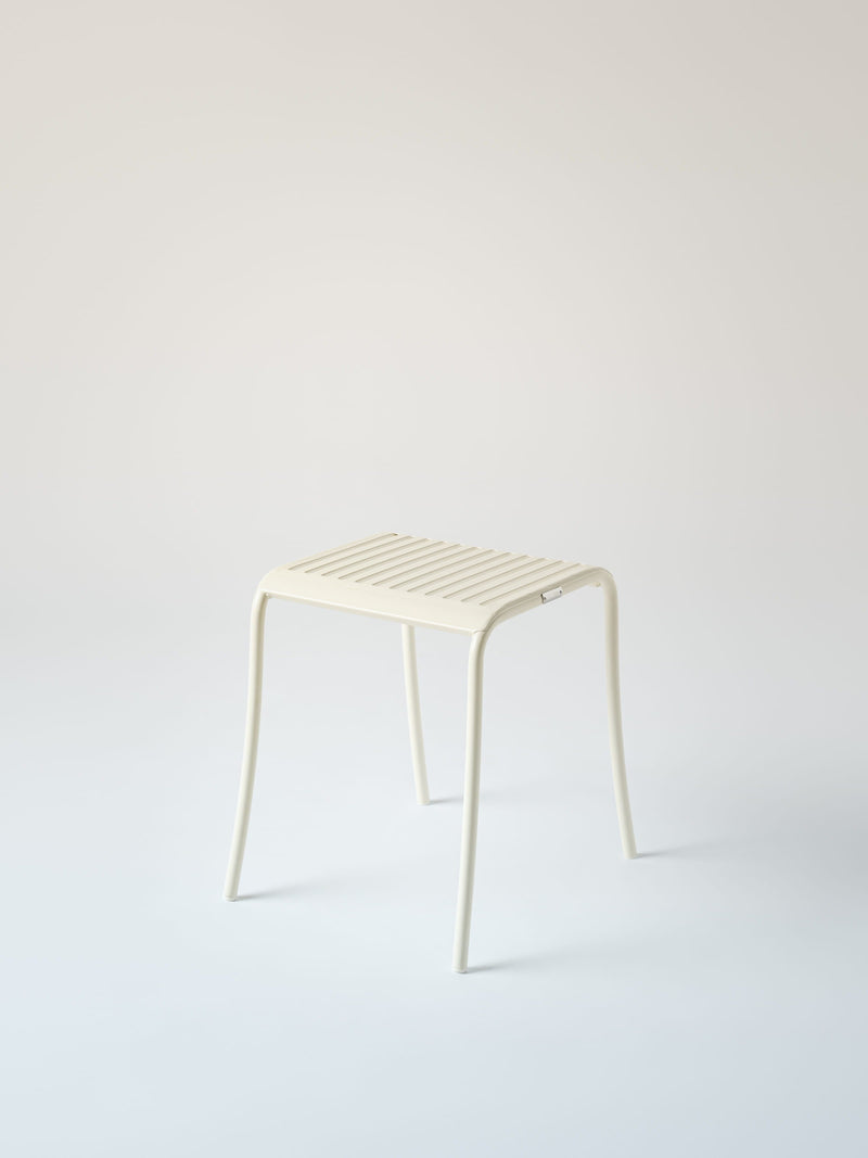 Patio Stool - Pearly White