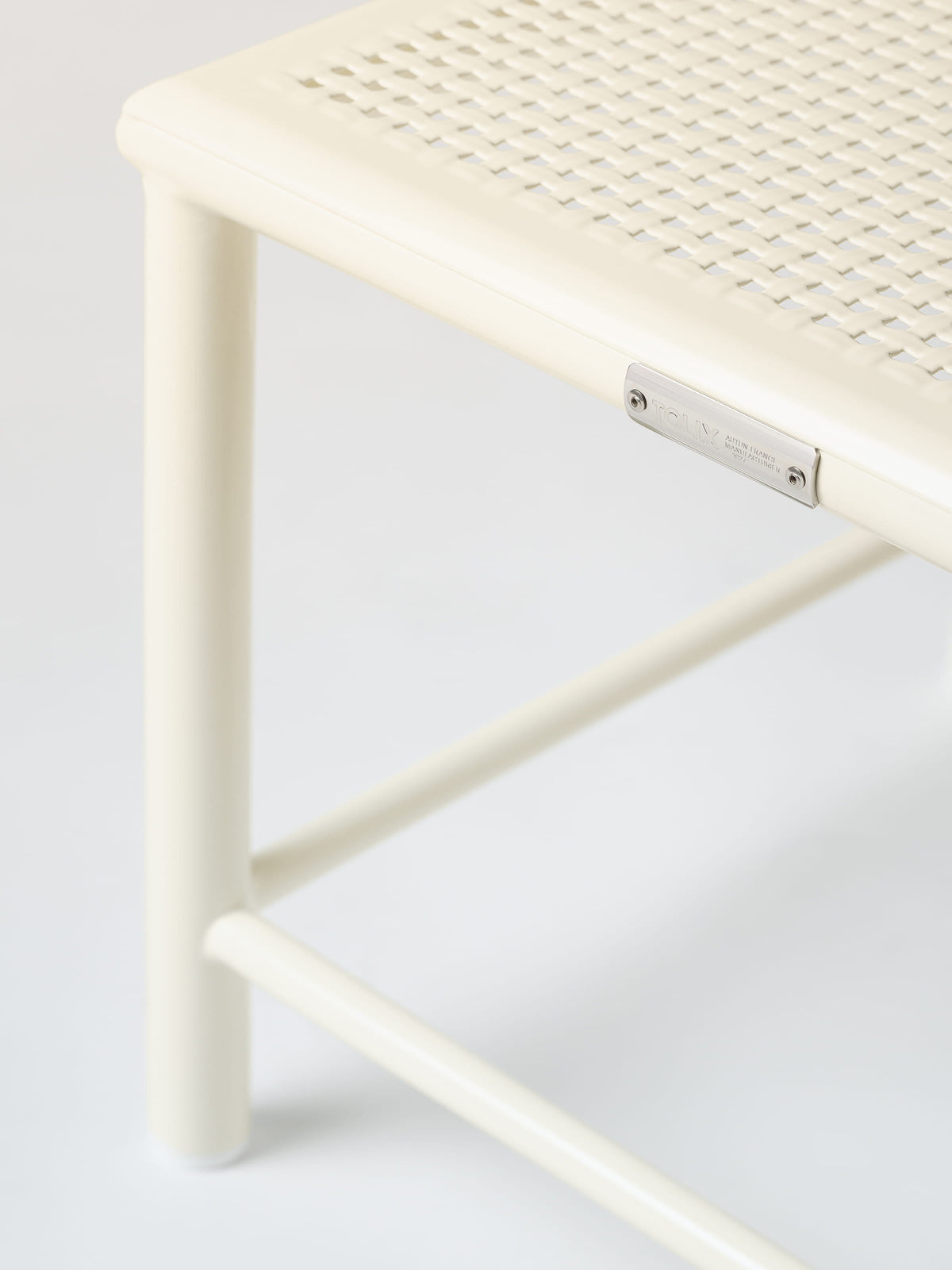 Tressé H30 Stool - Pearly White